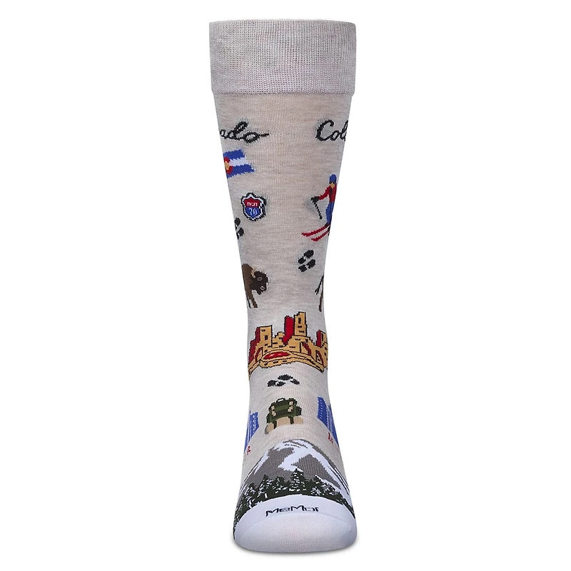 MeMoi Men's Colorado Rayon From Bamboo Crew Socks