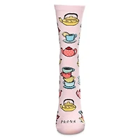 MeMoi Time for Tea Bamboo Blend Crew Socks