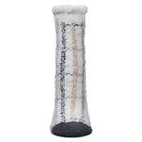 MeMoi Women's Plaid Marshmallow Cozy Crew Socks