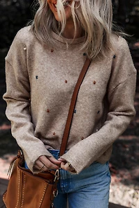 Threaded Pear Women's Abigail Detail Drop Shoulder Sweater