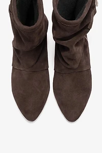 Forever & Always Womens Noar Leather Zip Boots