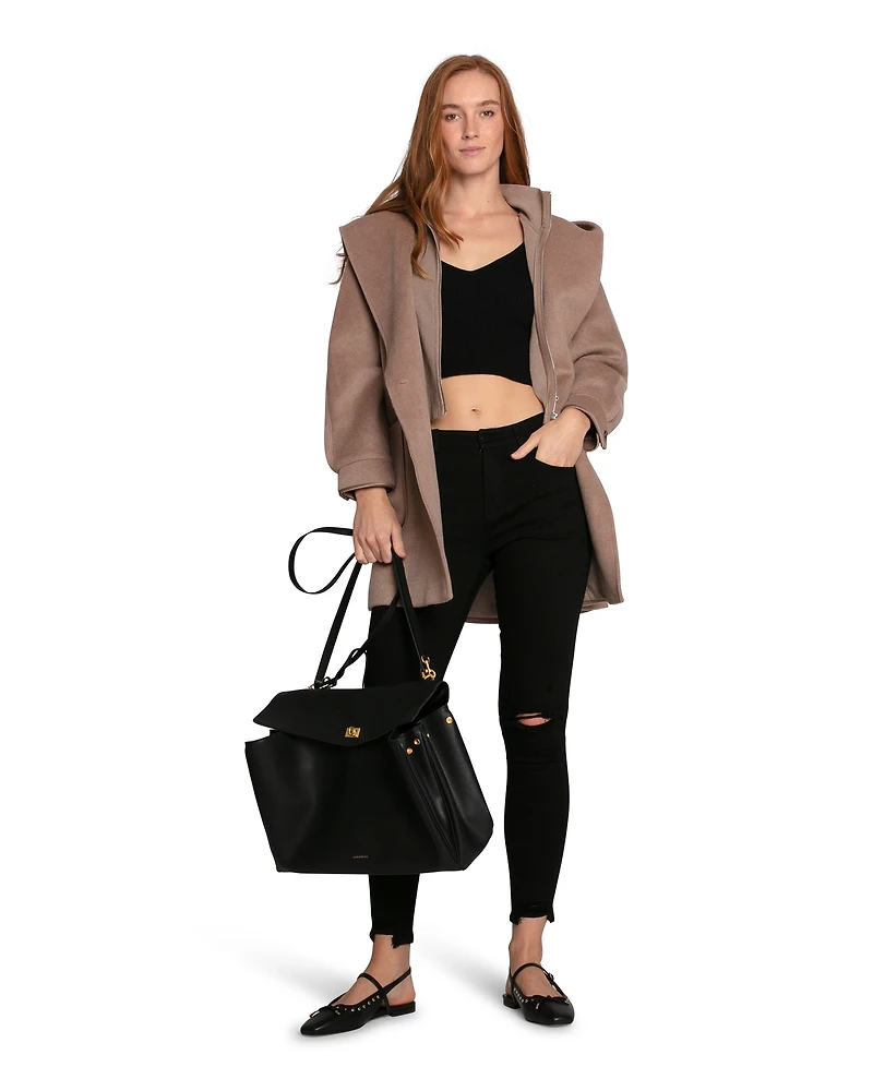Belle & Bloom Womens Next To You Hooded Wool Blend Coat