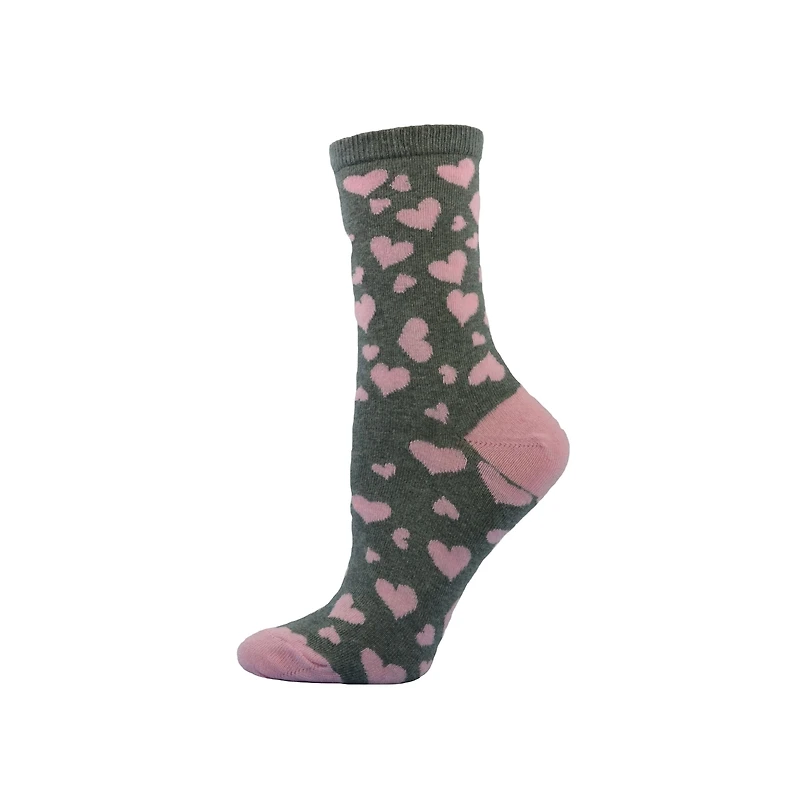 Wear Sierra Women's Colorful Heart Pattern Crew Socks