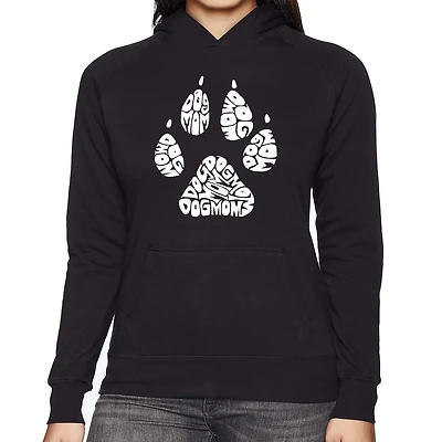 LA Pop Art Dog Mom - Women's Word Hooded Sweatshirt