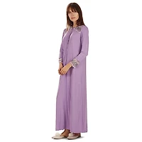 MeMoi Women's Modest Lace Cuff and Shoulder Accent Ankle Length Nightgown