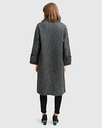 Belle & Bloom Womens Rumour Has It Oversized Wool Blend Coat