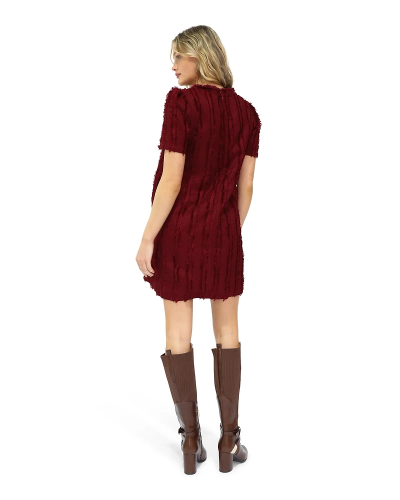 Belle & Bloom Womens Solana Boho Fringe Shift Mini Dress