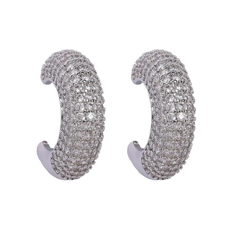 AGP PARIS Womens Twinkling Dainty Hoop Earrings
