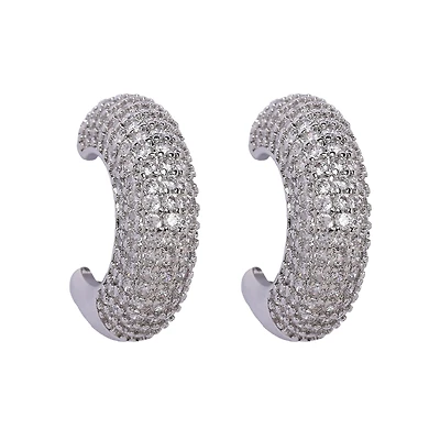 AGP PARIS Womens Twinkling Dainty Hoop Earrings