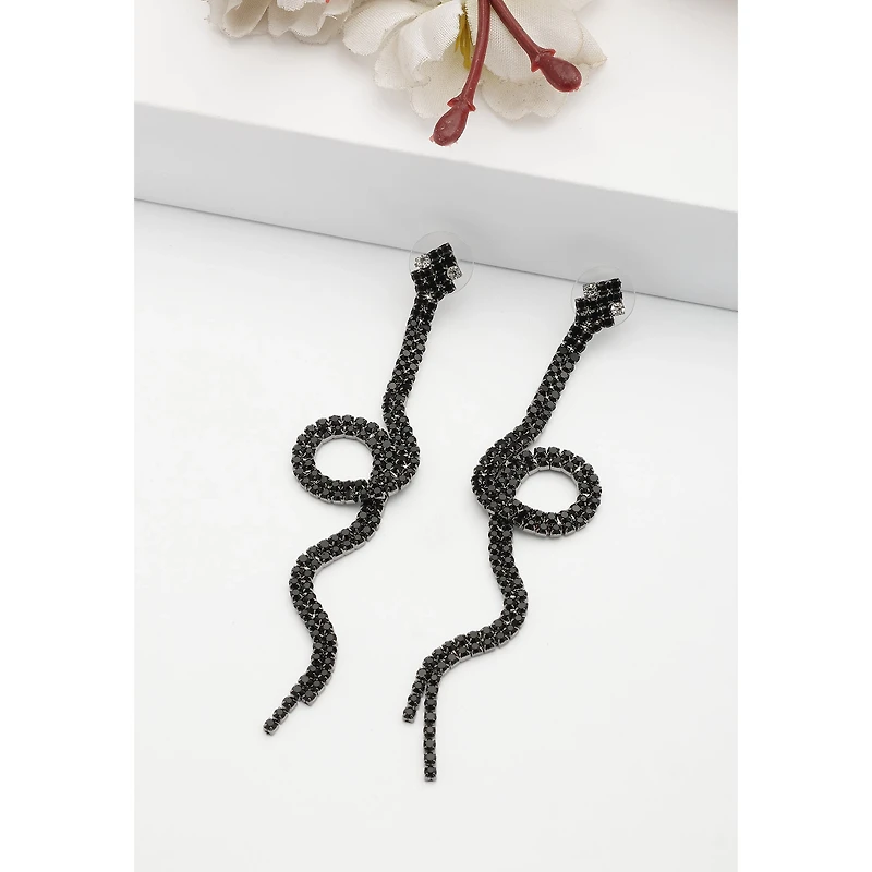 AGP PARIS Womens Swaying Snake Drop Earrings