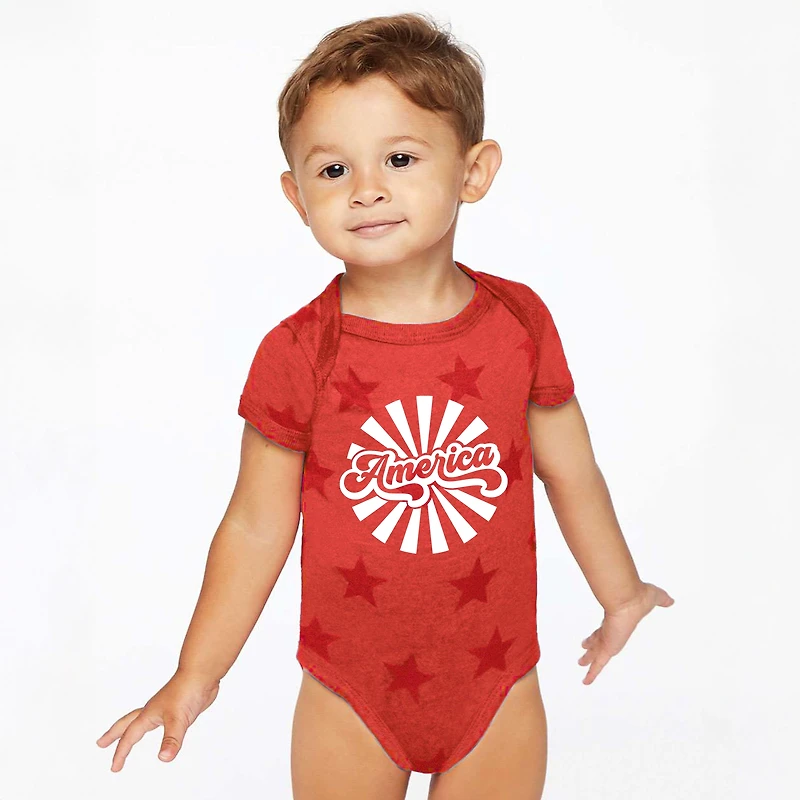 The Juniper Shop - America Rays Baby Short Sleeve Star Bodysuit