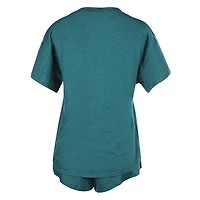 MeMoi Women's Relaxed Fit 100% Cotton Slub Knit Short Set