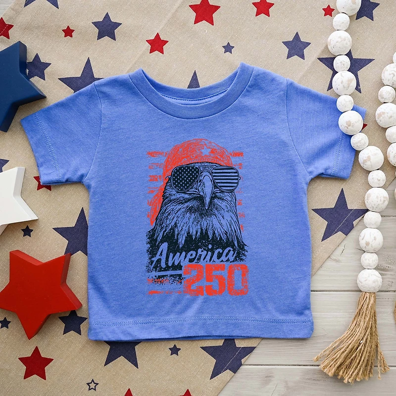 The Juniper Shop - America 250 Eagle Grunge Toddler Short Sleeve Graphic T-Shirt