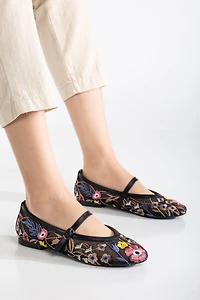 Prologue Shoes Womens Fauna Mesh Mary Jane Flats