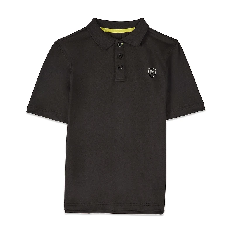 MeMoi Boys Silky Soft Dri-Effect Moisture Wicking Short Sleeve Polo Shirt