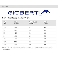 Gioberti Men's 5 Button Faux Leather Vest