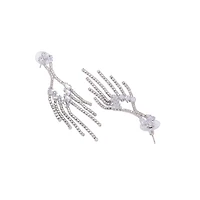 AGP PARIS Womens Elegant Sparkling Chain Drop Earrings
