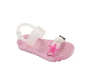 bebe Toddler Girl's Sandals with Back Strap and Starfish Detail