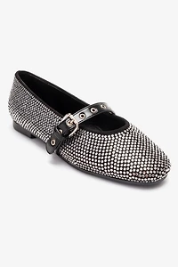 Prologue Shoes Womens Clive Embellished Ballet Flat