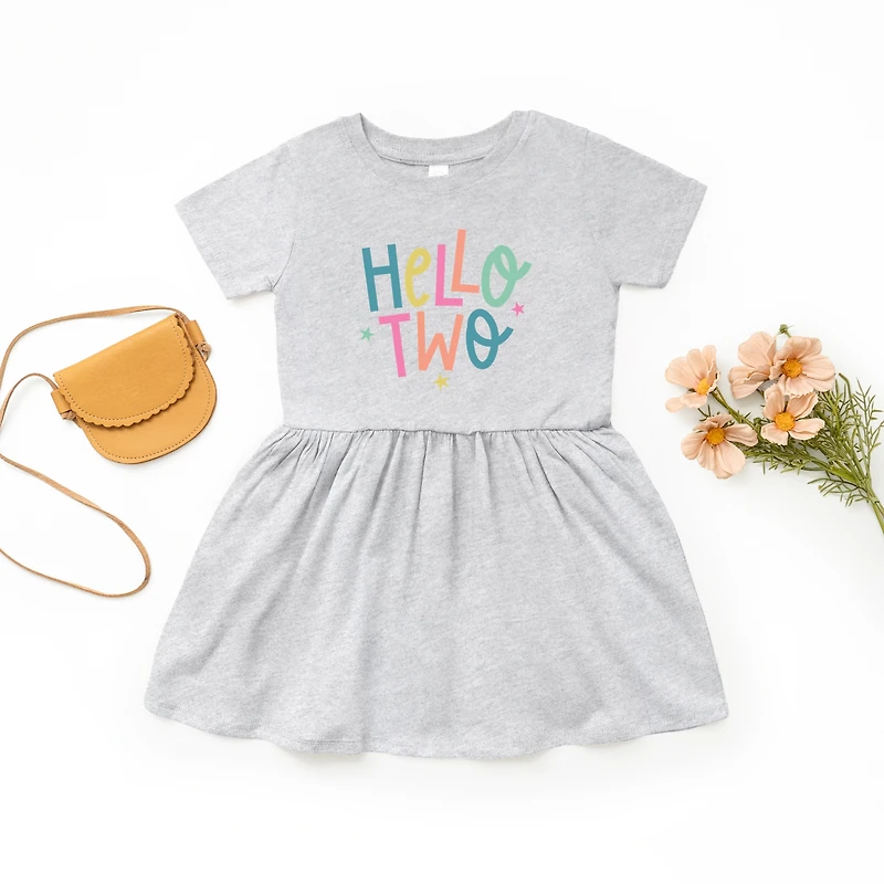 The Juniper Shop - Hello Two Stars Toddler Girl's Graphic Dress