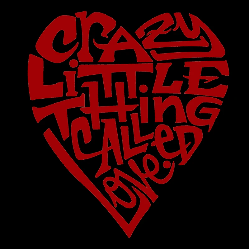 LA Pop Art Crazy Little Thing Called Love - Women's Word Hooded Sweatshirt
