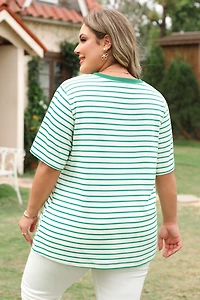 Threaded Pear Women's Collins Plus Stripe Top