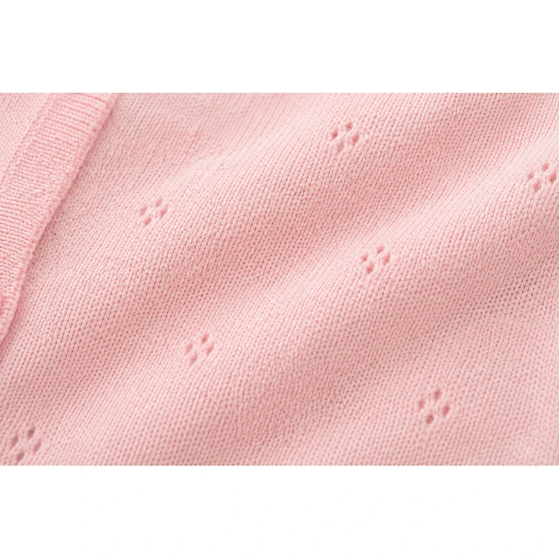 Laurenza's Toddler Girls Spring Scalloped Pointelle Knit Cardigan