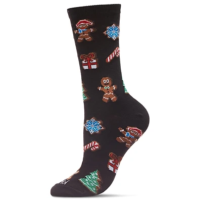 MeMoi Women's Christmas Cookie Delight Holiday Crew Socks