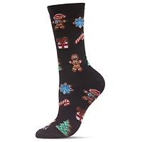MeMoi Women's Christmas Cookie Delight Holiday Crew Socks