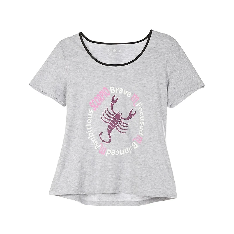 MeMoi Women's Scorpio Zodiac Sign PJ Short Set