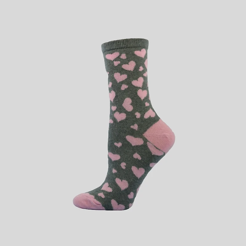 Wear Sierra Women's Colorful Heart Pattern Crew Socks