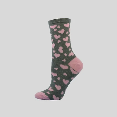 Wear Sierra Women's Colorful Heart Pattern Crew Socks