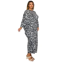L I V D Women's Plus Mary J Asymmetrical Maxi Dress