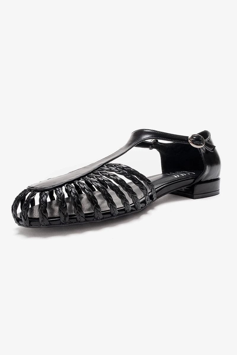 Prologue Shoes Womens Onos Woven T Strap Sandal