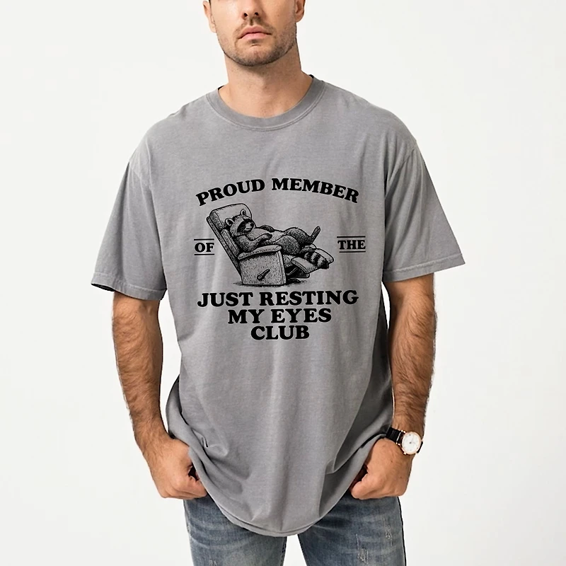 Simply Sage Market - Just Resting My Eyes Club Men's Garment Dyed Graphic T-shirt
