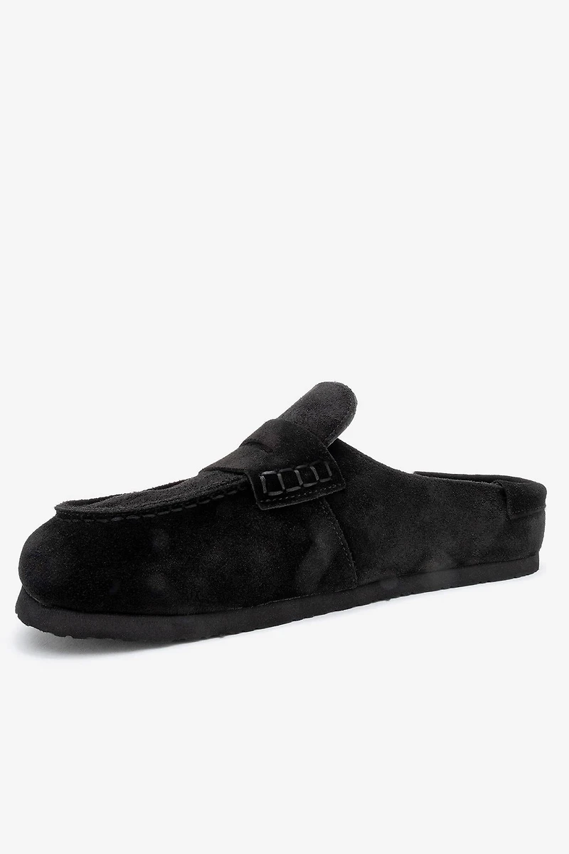 Forever & Always Womens Priva Leather Slip-On Slipper