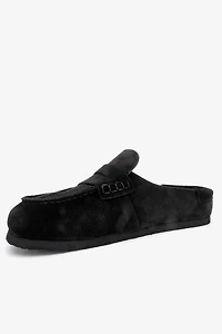 Forever & Always Womens Priva Leather Slip-On Slipper
