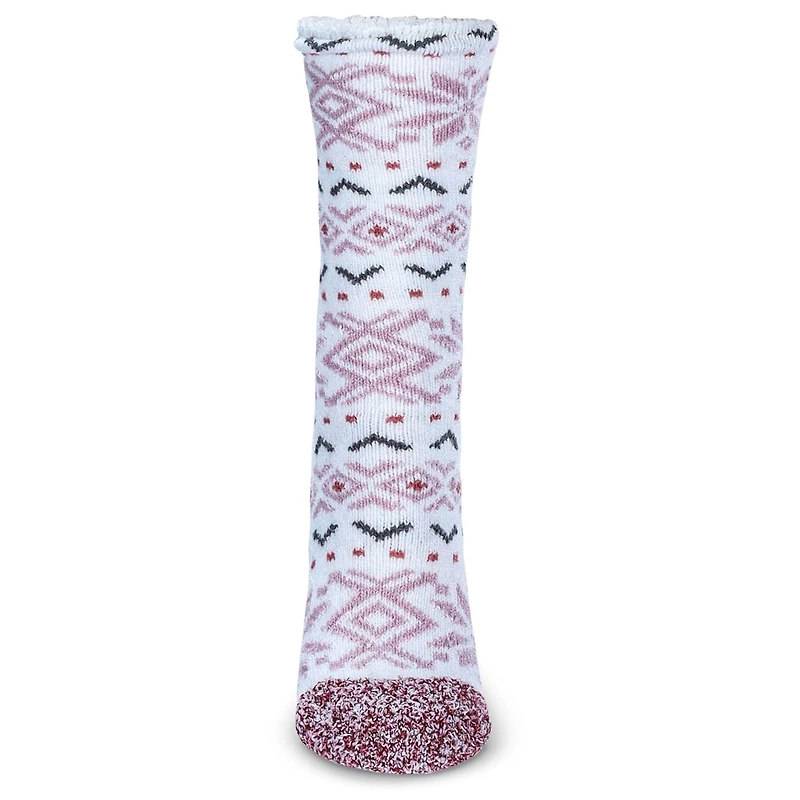 MeMoi Women's Snowflake Buttersoft Plush Lined Crew Socks