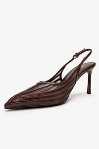 Prologue Shoes Womens Eleana Slingback Mesh Stiletto Pump