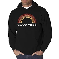 LA Pop Art Good Vibes - Men's Word Hooded Sweatshirt