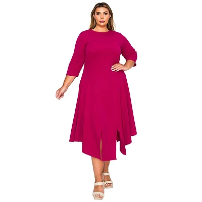 L I V D Women's Plus Vida Split Hem Dress