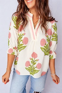 Threaded Pear Women's Noelle 3 4 Sleeve Blouse