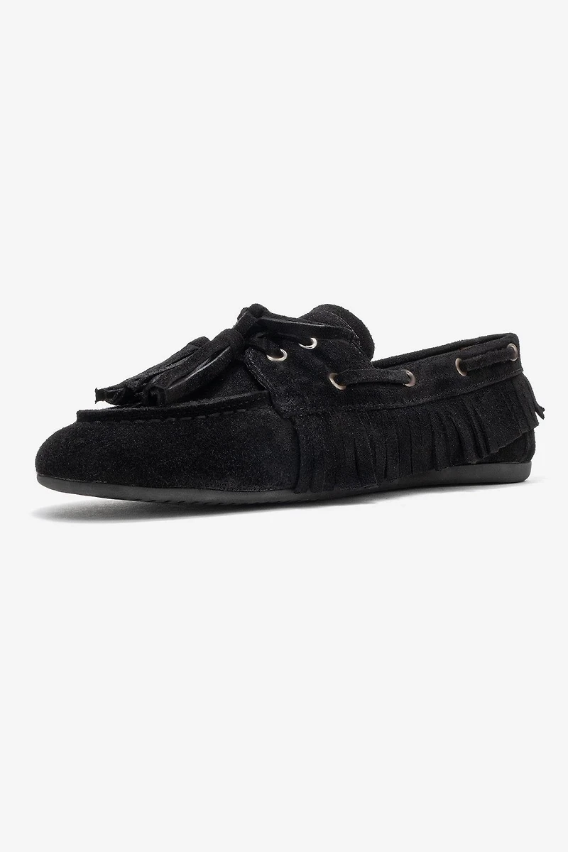 Forever & Always Womens Fenora Leather Tassel Loafers