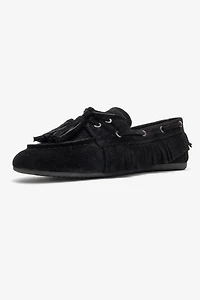 Forever & Always Womens Fenora Leather Tassel Loafers