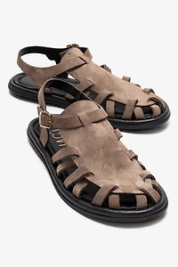 Forever & Always Womens Alone Leather Gladiator Sandals