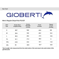 Gioberti Men's Multiple Stripe Polo Shirt