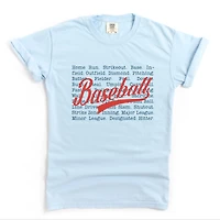 Simply Sage Market - Baseball Words Stacked Women's Garment Dyed Graphic T-Shirt