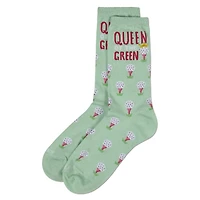MeMoi Women's Queen Of The Green Rayon From Bamboo Crew Socks
