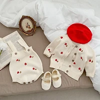 MyKids-USA Baby Girl Embroidered Pattern Cardigan
