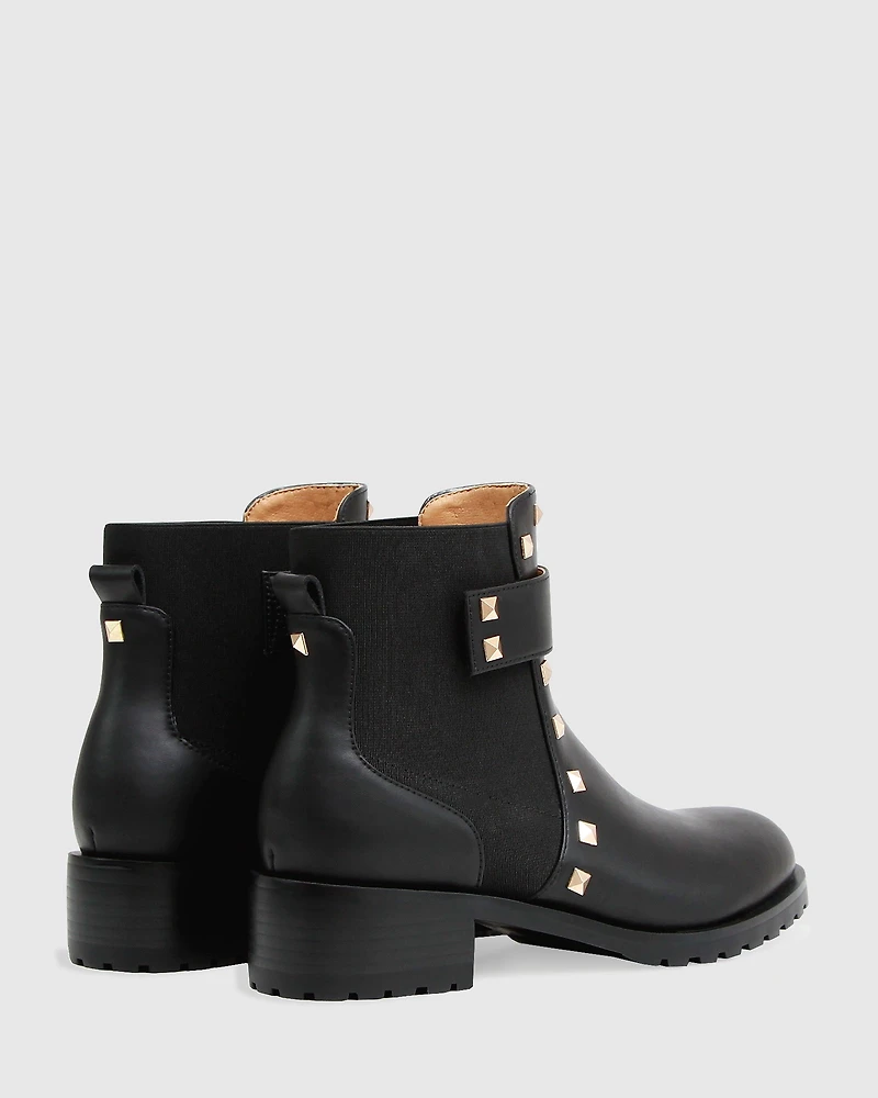 Belle & Bloom Womens City Lights Leather Ankle Boot